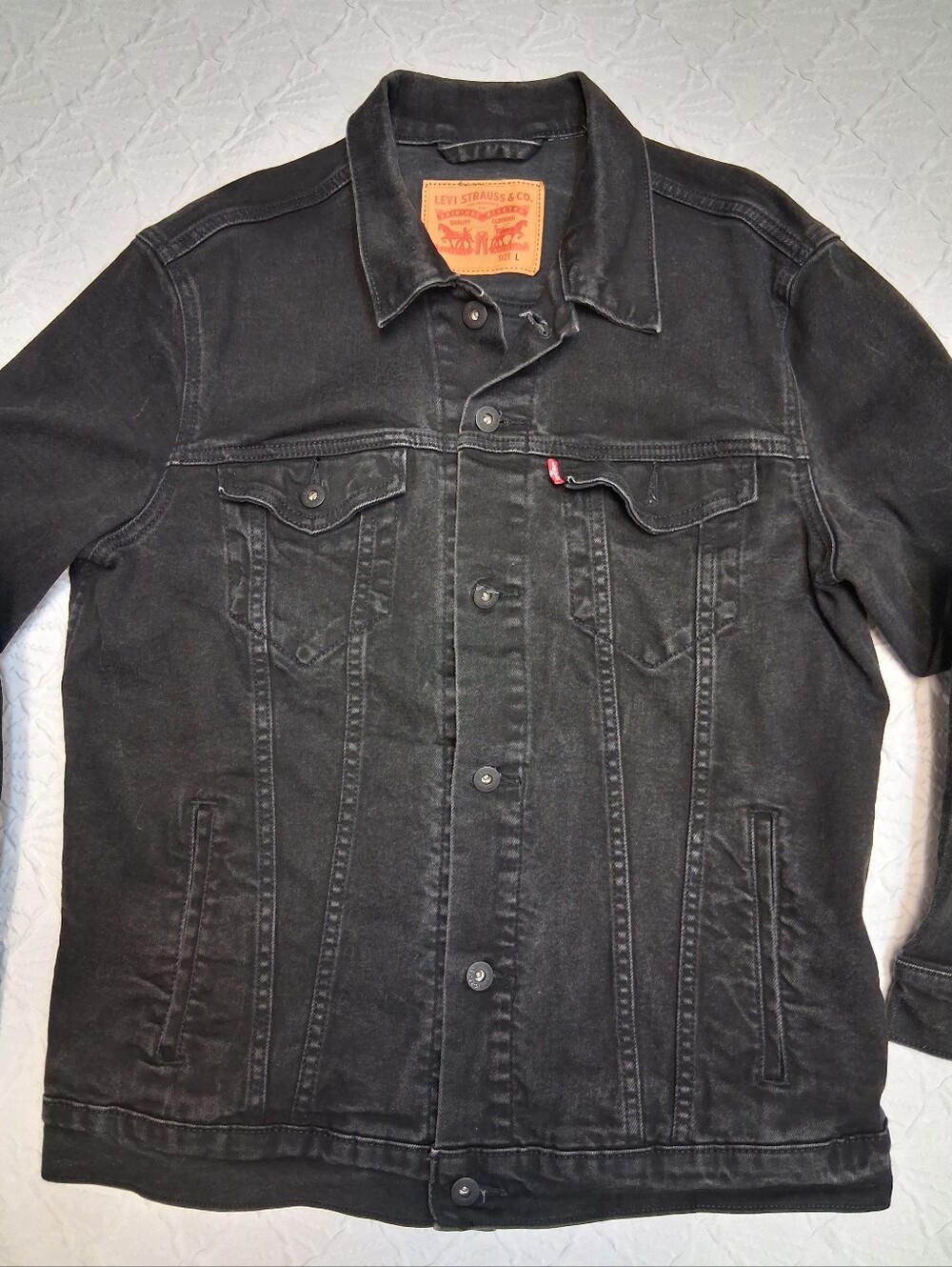 Levi's Black Denim Jacket - Picture 9 of 16